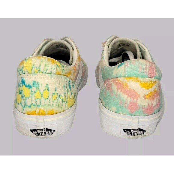 VANS Old Skool Low Shoes Sneakers Womens 8 Psychedelic Tie Dye Pastel 500714 - Picture 5 of 13